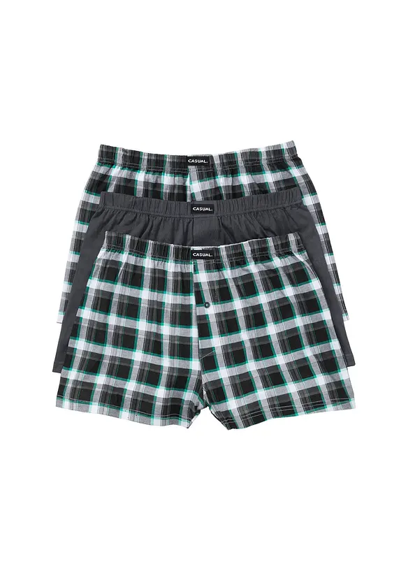 Boxer larghi in jersey di cotone (pacco da 3), bonprix