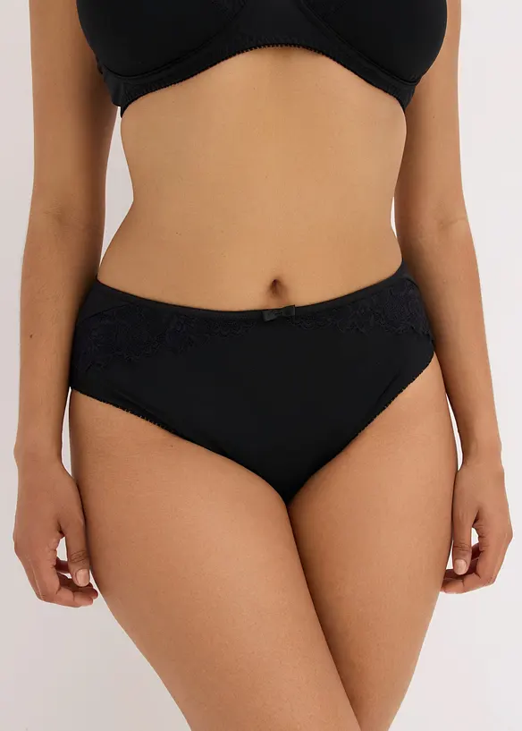 Slip alto con pizzo delicato (pacco da 2), bonprix