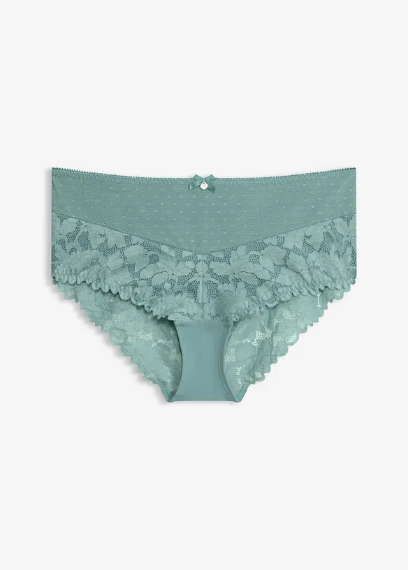 Culotte a vita alta con pizzo delicato, bonprix