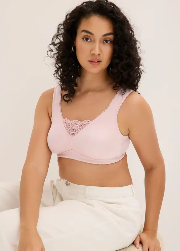 Reggiseno contenitivo senza ferretto con spalline imbottite, bonprix