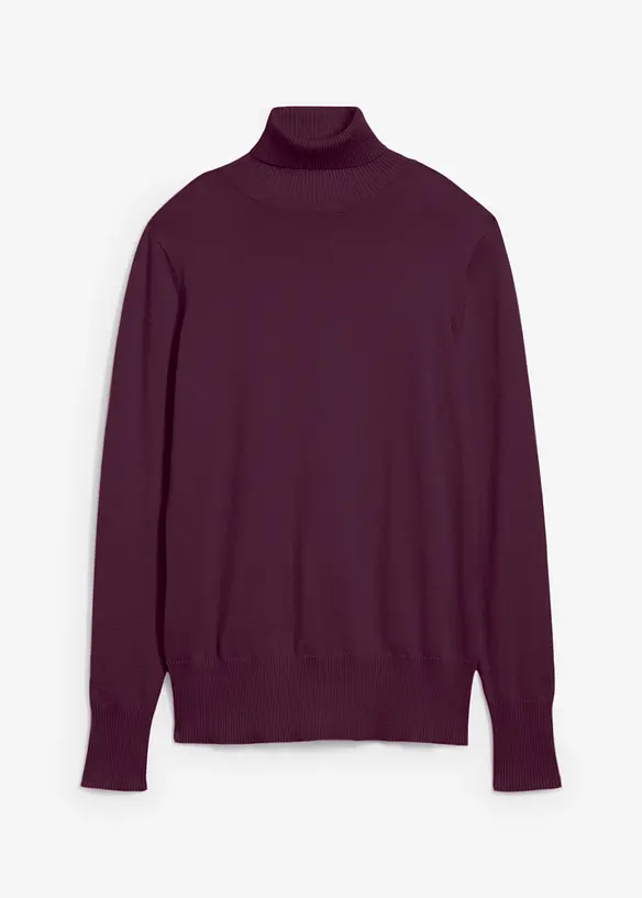 Maglione a collo alto in filato fine, bonprix