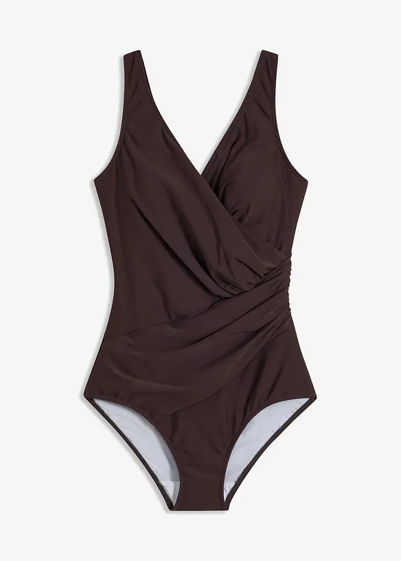 Costume intero incrociato con effetto modellante medio, bonprix