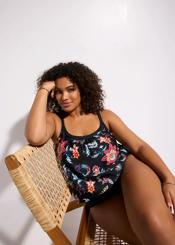Tankini oversize con spalline regolabili (set 2 pezzi), bonprix