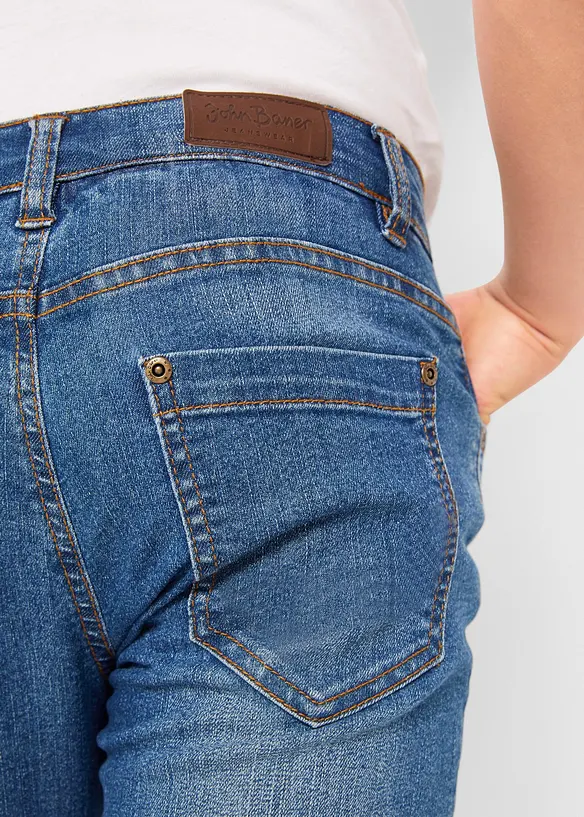 Jeans elasticizzati con rinforzo al ginocchio regular fit, straight, bonprix