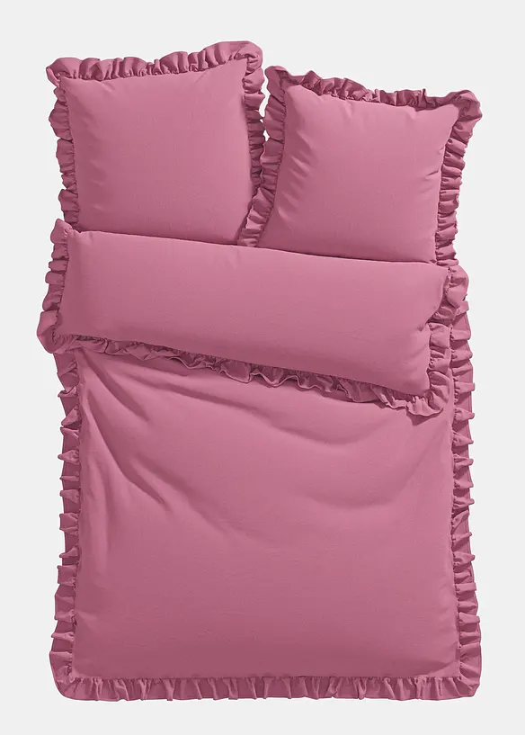 Biancheria da letto in linone con ruches, bonprix