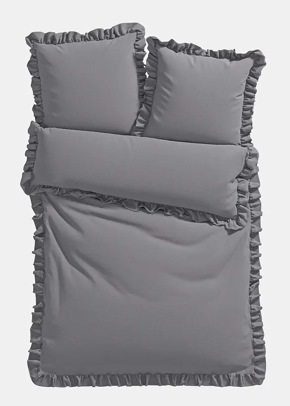 Biancheria da letto in linone con ruches, bonprix