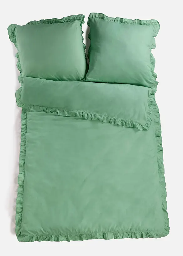 Biancheria da letto in linone con ruches, bonprix