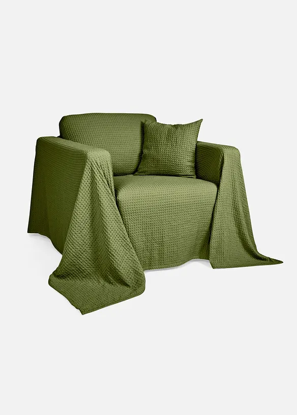 Copricuscino in piquet a nido d'ape (pacco da 2), bonprix