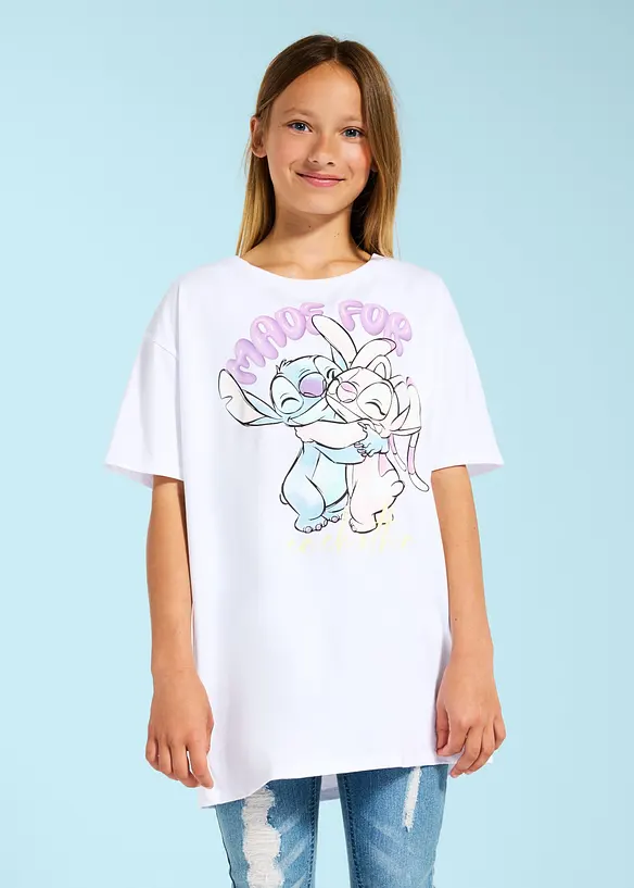 Maglia Disney in puro cotone con Stitch, Lilo & Stitch