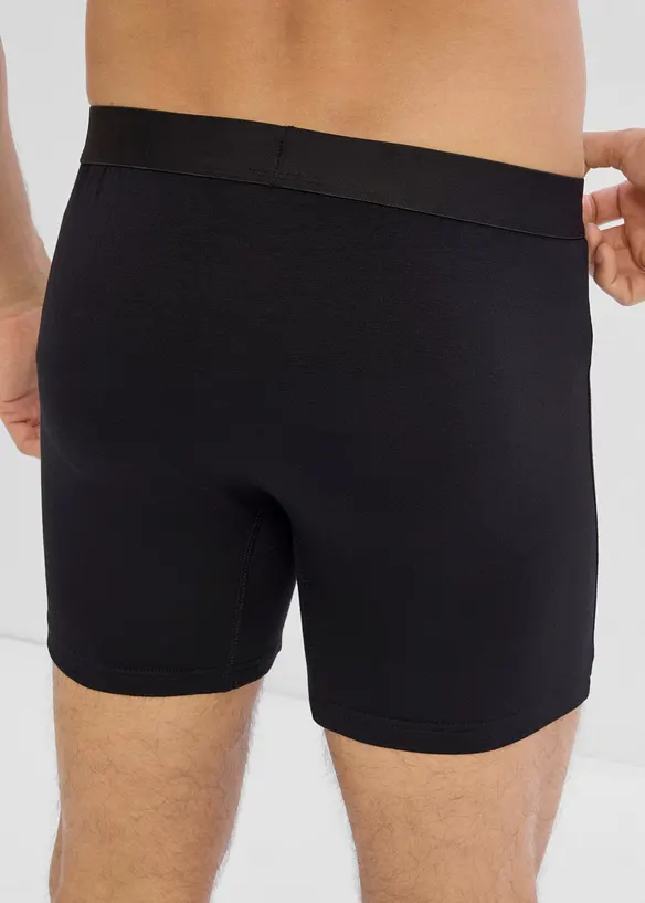 Boxer aderenti di media lunghezza con cotone biologico (pacco da 3), bonprix