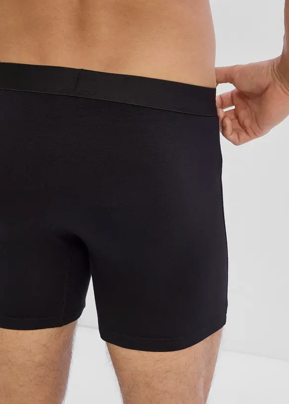 Boxer aderenti di media lunghezza con cotone biologico (pacco da 3), bonprix