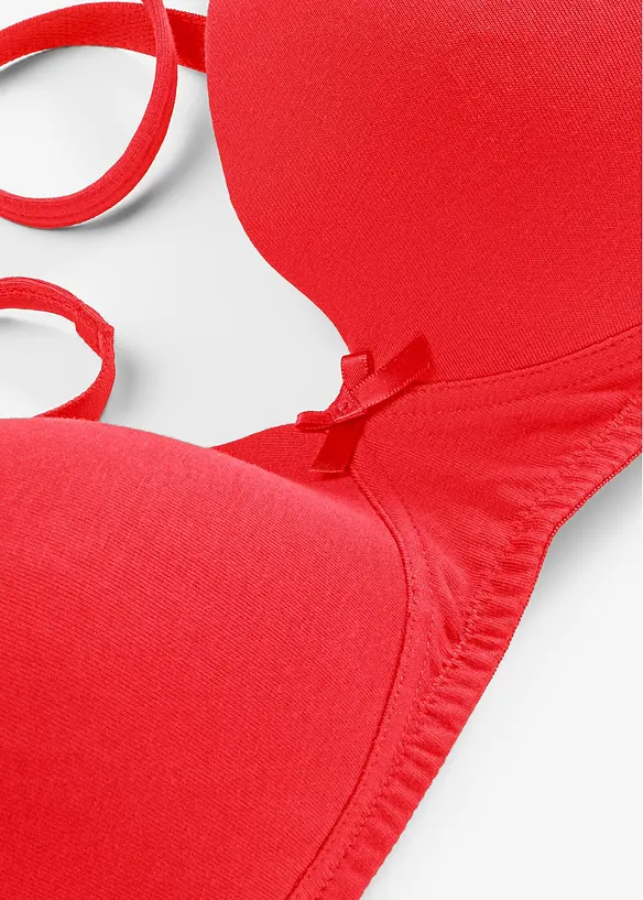 Reggiseno senza ferretto con coppe preformate e cotone biologico (pacco da 3), bonprix