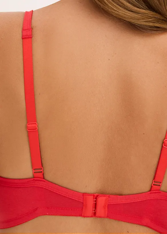 Reggiseno senza ferretto con coppe preformate e cotone biologico (pacco da 3), bonprix