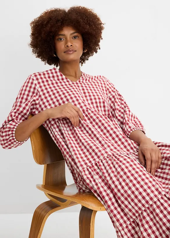 Abito tunica in misto cotone compatto, bonprix