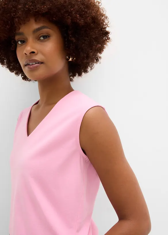 Maglia con scollo a V in puro cotone biologico, bonprix