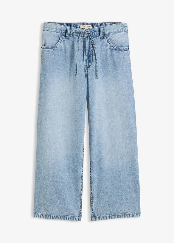 Jeans wide leg cropped, bonprix