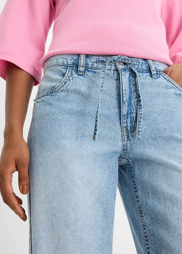 Jeans wide leg cropped, bonprix