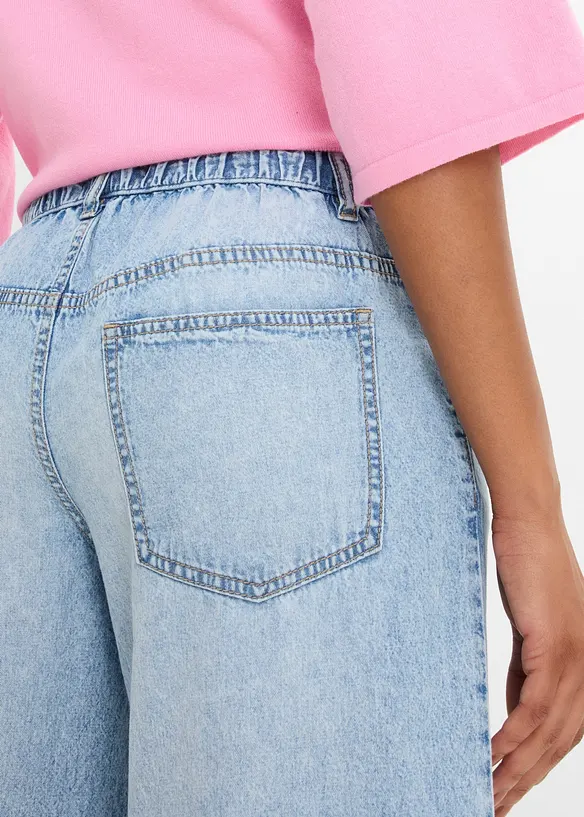 Jeans wide leg cropped, bonprix