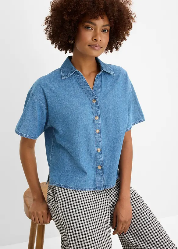 Camicetta in jeans di cotone biologico, bonprix