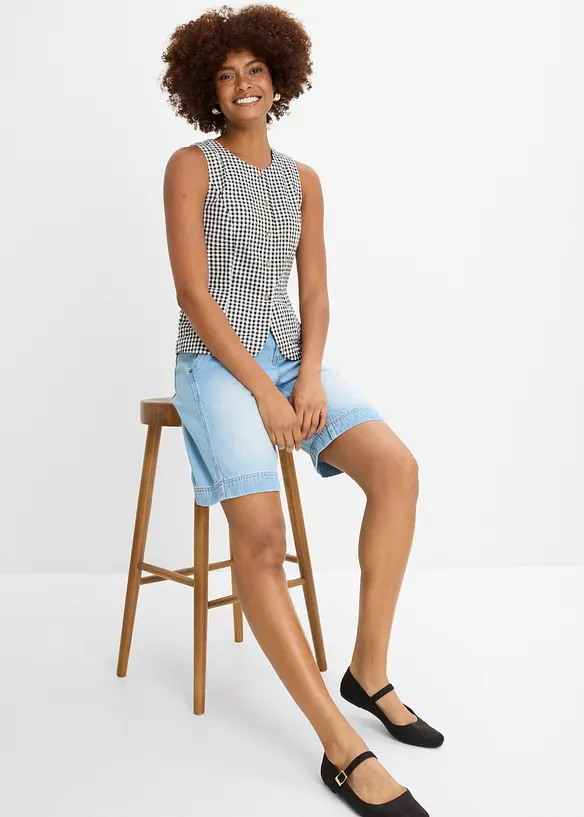 Bermuda di jeans leggeri, vita media, bonprix
