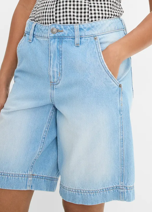 Bermuda di jeans leggeri, vita media, bonprix