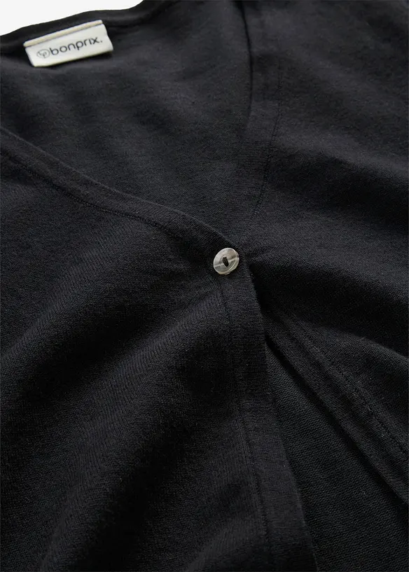 Cardigan in filato fine di misto cotone, bonprix