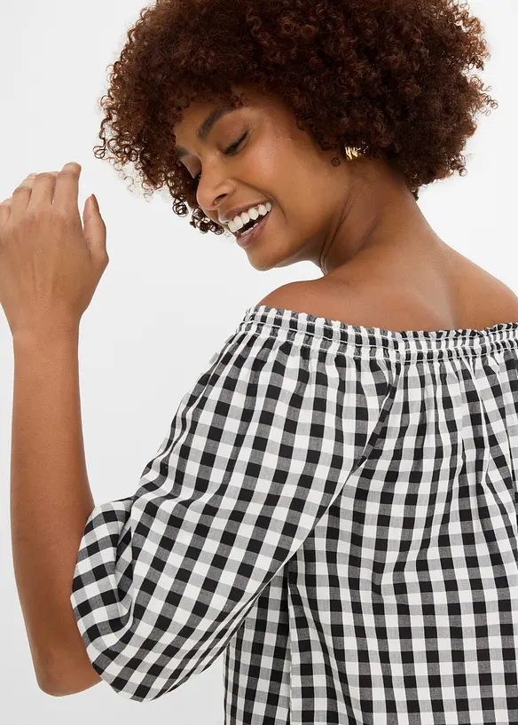 Camicetta a spalle scoperte in puro cotone, bonprix