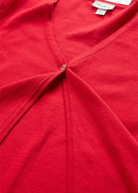 Cardigan in filato fine di misto cotone, bonprix