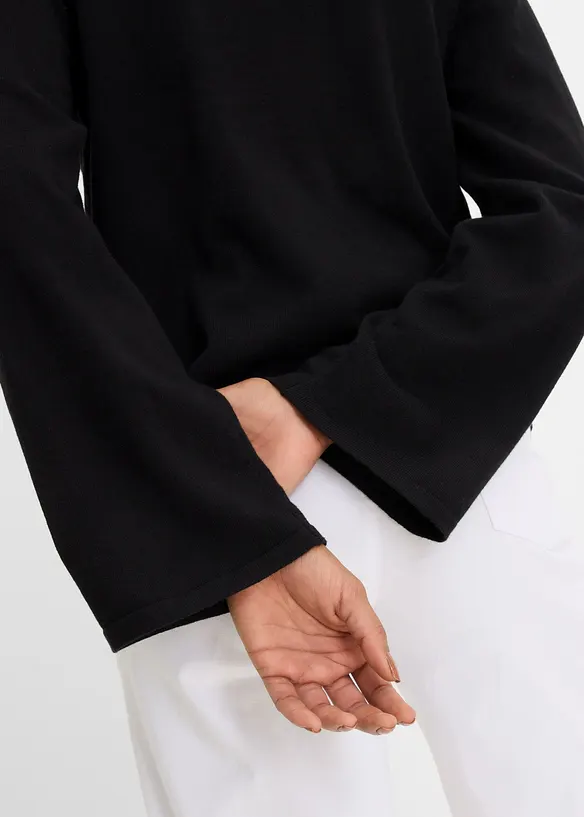 Cardigan in filato fine di misto cotone, bonprix