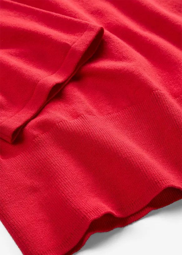 Maglione a polo in misto cotone, bonprix