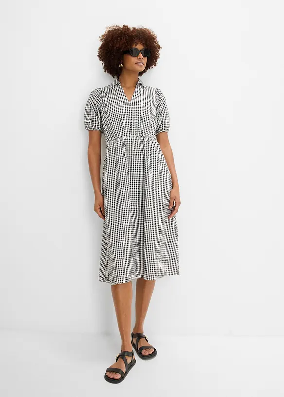 Abito midi in puro cotone, bonprix