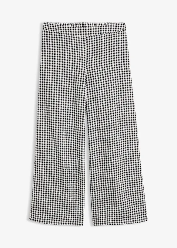 Pantaloni in seersucker di puro cotone con elastico in vita, bonprix