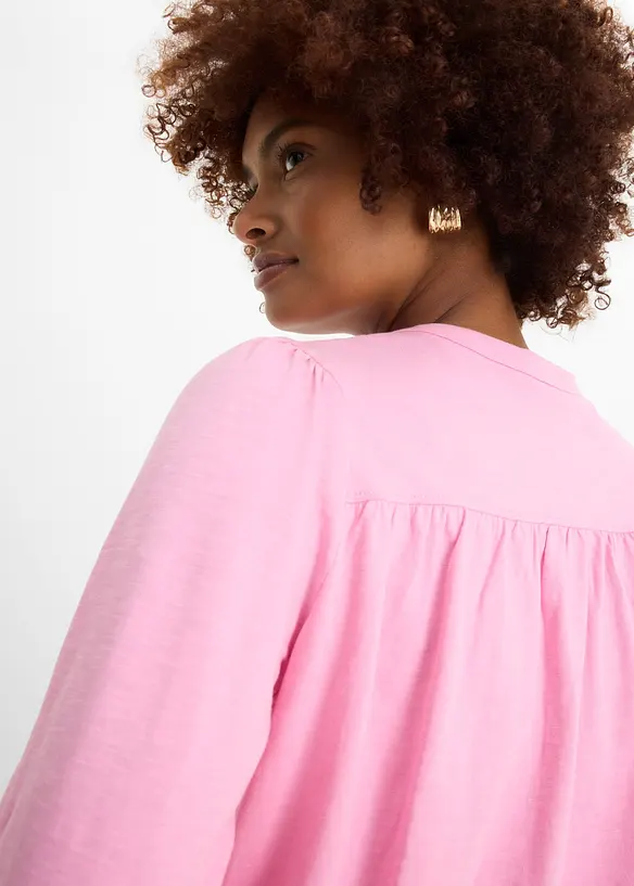 Maglia in filato fiammato di puro cotone biologico, bonprix