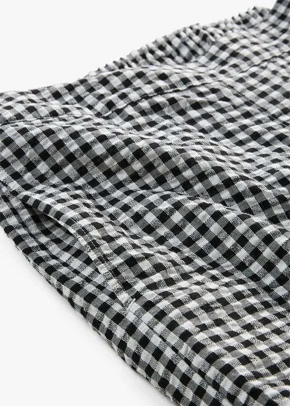 Pantaloni in seersucker di puro cotone con elastico in vita, bonprix