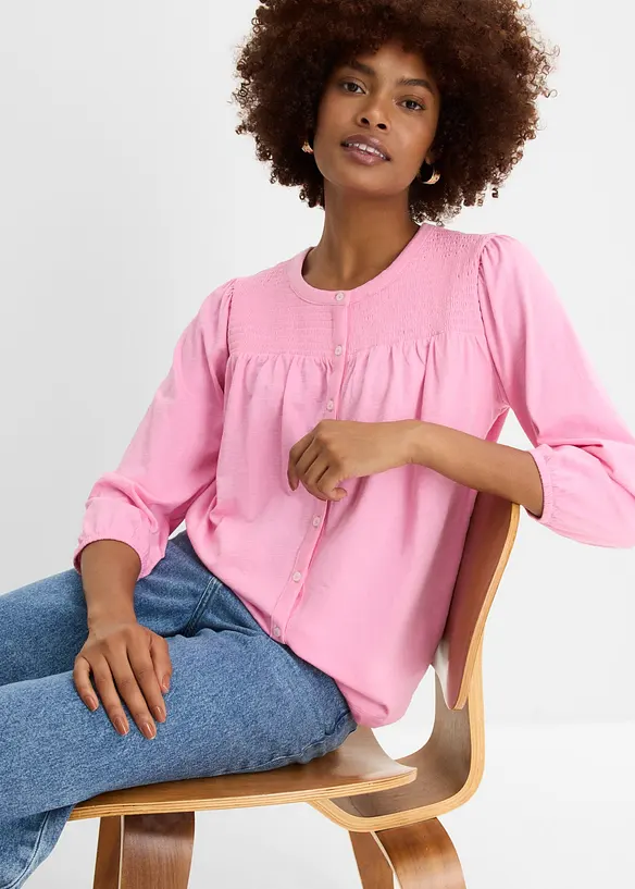 Maglia in filato fiammato di puro cotone biologico, bonprix