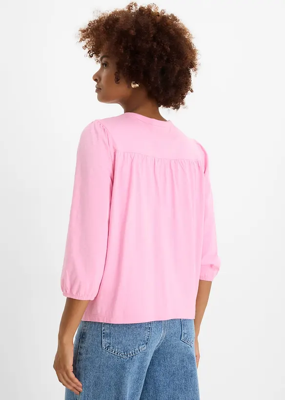 Maglia in filato fiammato di puro cotone biologico, bonprix