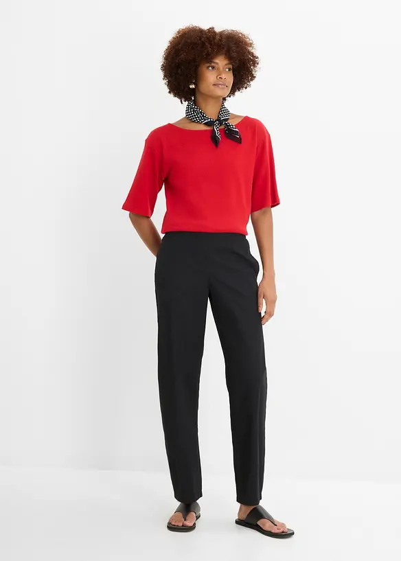 Pantaloni barrel in cotone, bonprix