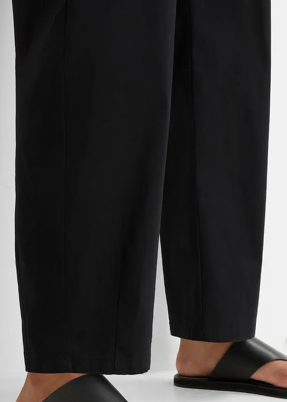 Pantaloni barrel in cotone, bonprix