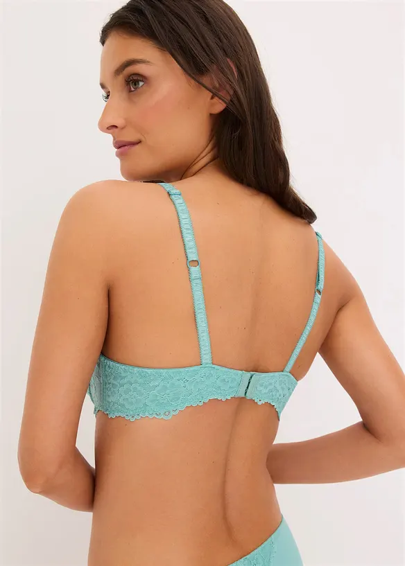 Reggiseno con coppe preformate e pizzo delicato (pacco da 2), bonprix