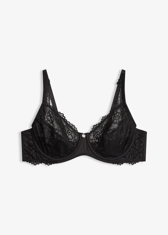 Reggiseno con ferretto in pizzo delicato, bonprix