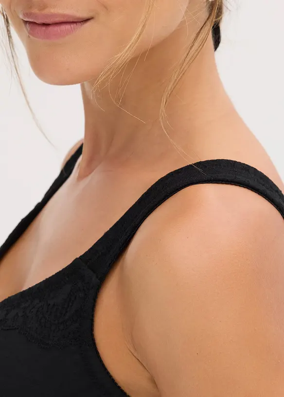 Reggiseno senza ferretto con cotone (pacco da 2), bonprix