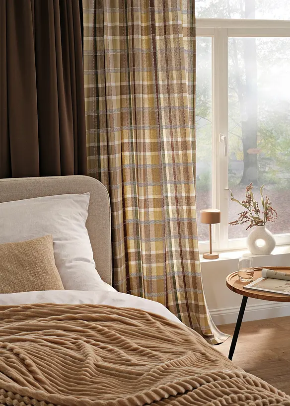 Tenda in cotone biologico a quadri (pacco da 1), bonprix