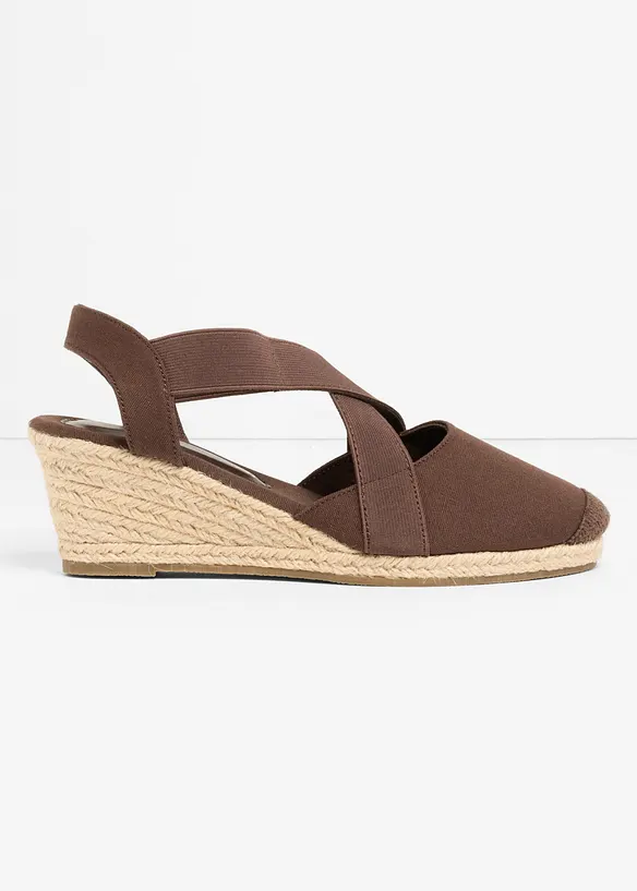 Sandali con zeppa e cinturini elasticizzati, bonprix