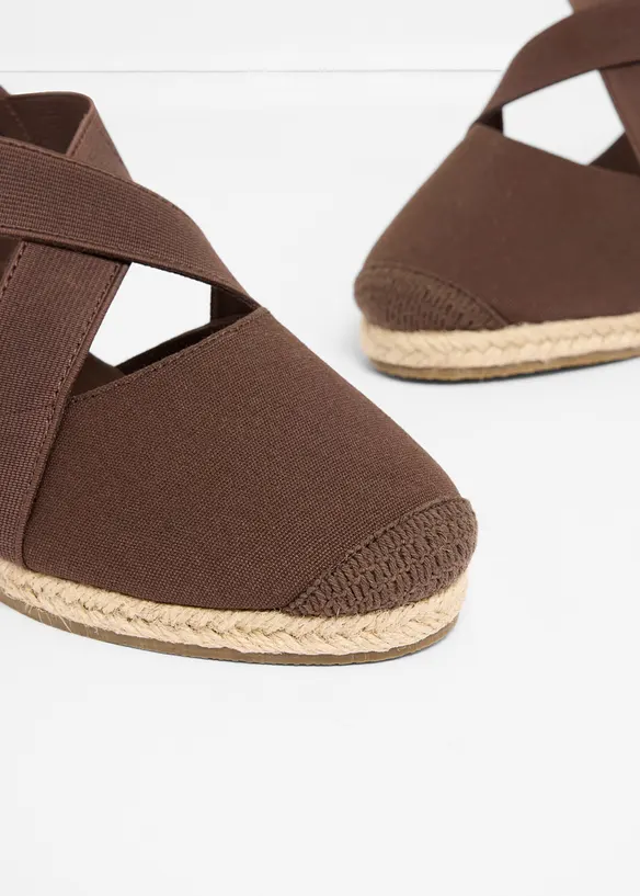 Sandali con zeppa e cinturini elasticizzati, bonprix