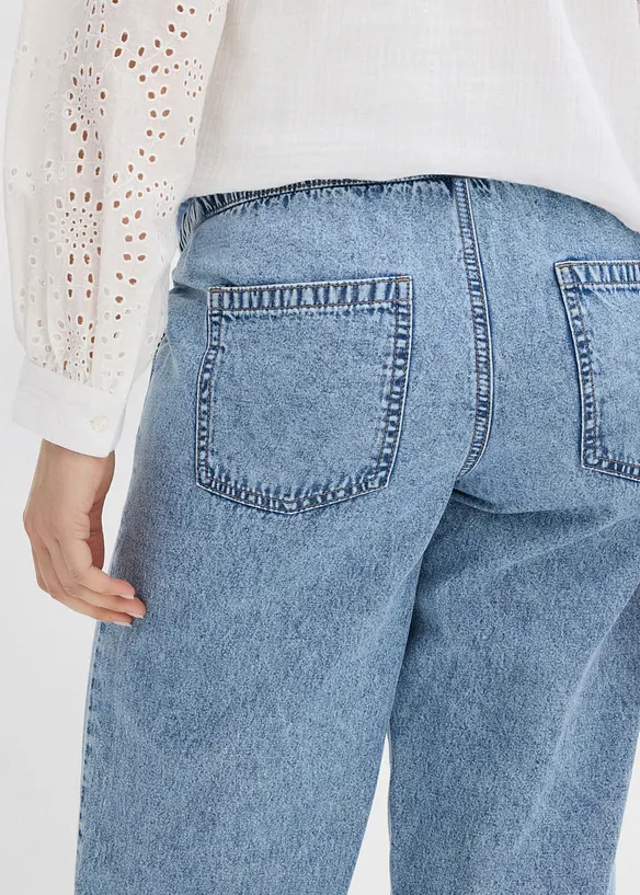 Jeans pr&eacute;maman alla caviglia, boyfriend fit, bonprix