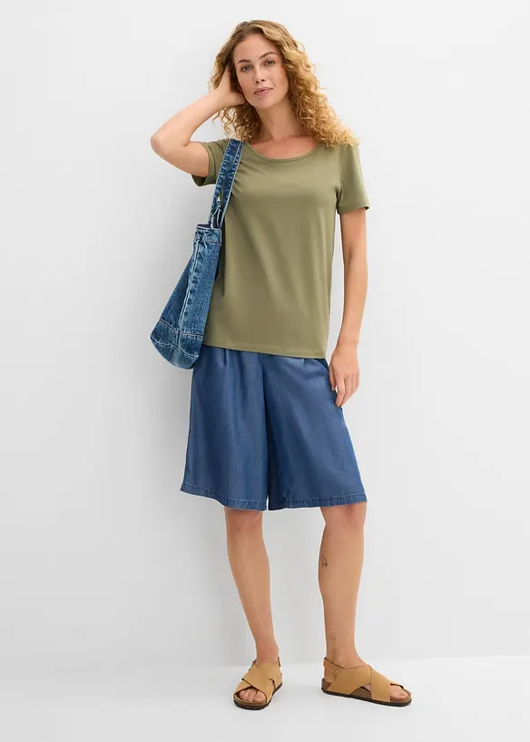 T-shirt con ampia scollatura rotonda dietro (pacco da 2), bonprix