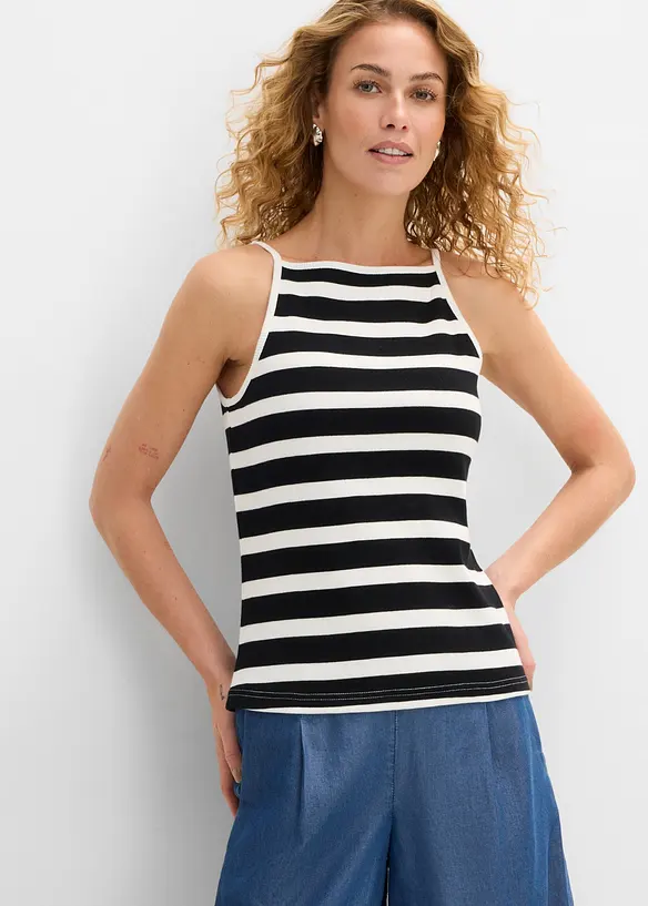 Top a costine in puro cotone biologico (pacco da 2), bonprix
