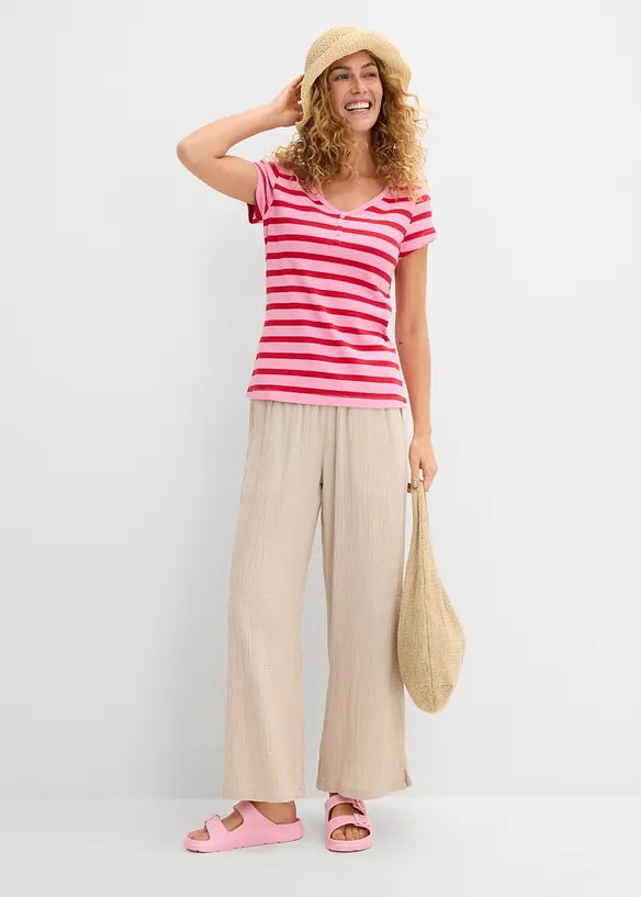 T-shirt in puro cotone biologico (pacco da 2), bonprix