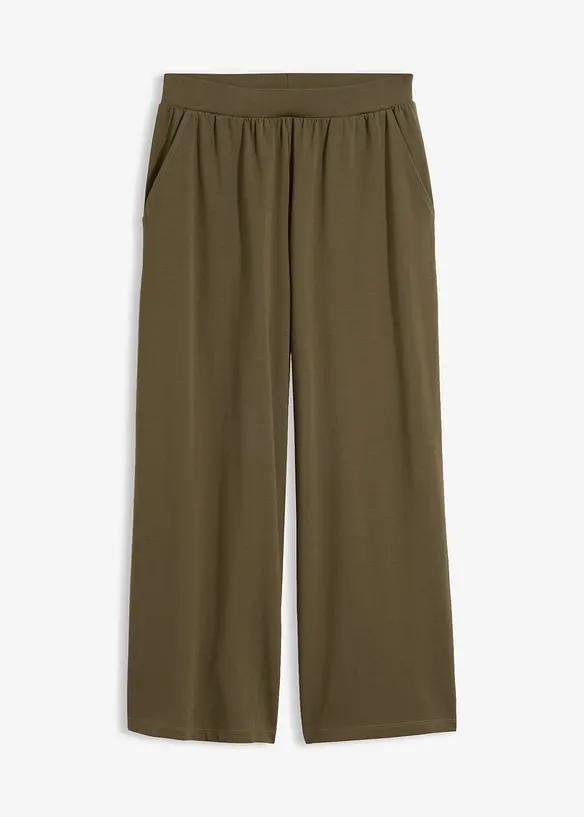 Pantaloni cropped elasticizzati in cotone biologico, bonprix