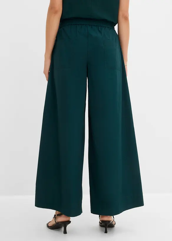 Pantaloni culotte ampi in puro cotone, bonprix